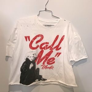 Blondie Distressed Cropped Tee